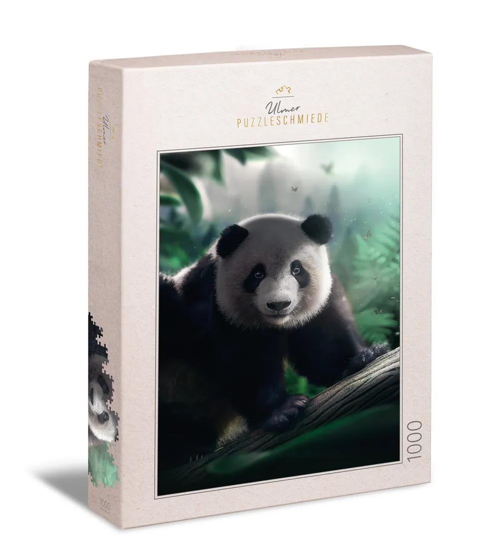 ulmer-puzzleschmiede-panda-im-bambuswald-puzzle-1000-teile image 1