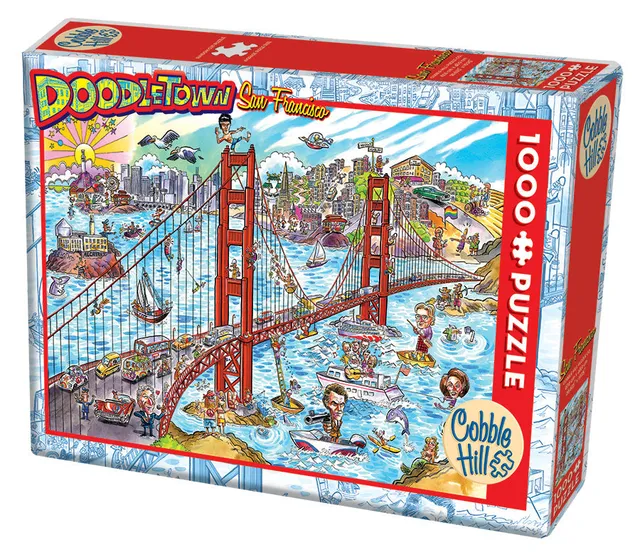 cobble-hill-1000-piece-doodletown-san-francisco-puzzle-1000-teile image 1