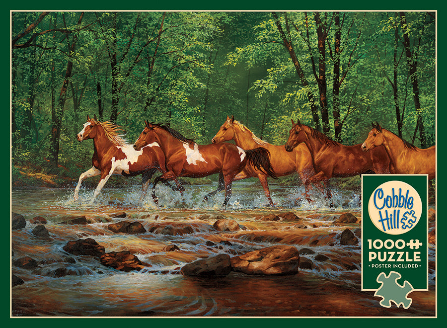 cobble-hill-1000-piece-spring-creek-run-puzzle-1000-teile-pferde image 3