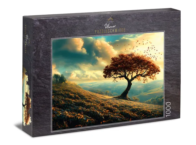 ulmer-puzzleschmiede-autumn-land-puzzle-1000-teile-herbstbaum image 1