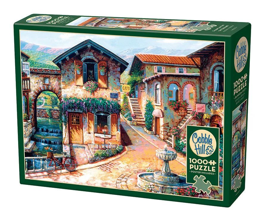 cobble-hill-1000-fountain-on-the-square-puzzle-1000-teile-dorf image 1