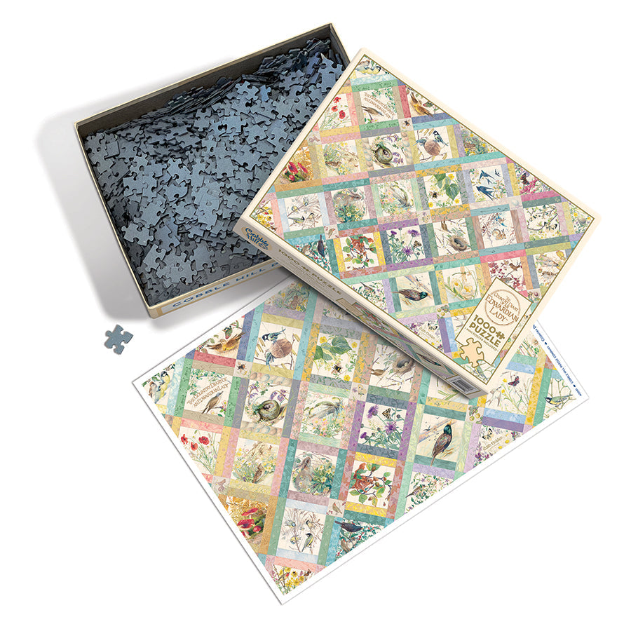 cobble-hill-1000-piece-country-diary-quilt-puzzle-1000-teile-blumen image 3