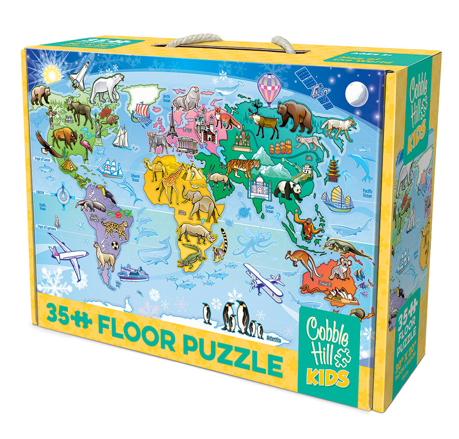 cobble-hill-floor-puzzles-map-of-the-world-bodenpuzzle-35-teile image 6