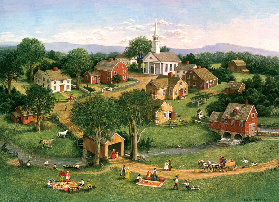 cobble-hill-1000-teile-puzzle-picnic-by-the-bridge-dorf image 2