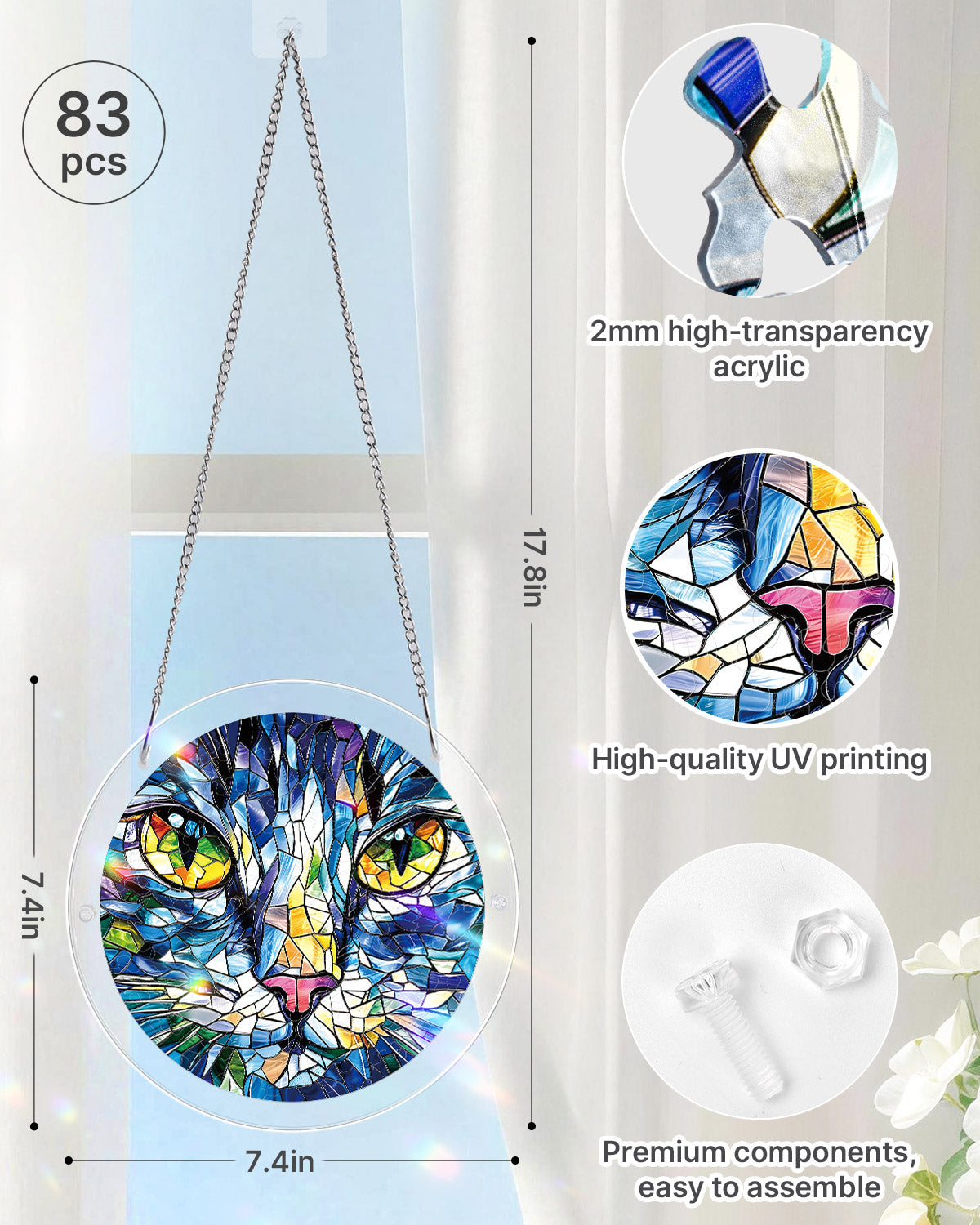 kaayee-mosaic-cat-suncatcher-fensterbild-medium-katze image 4