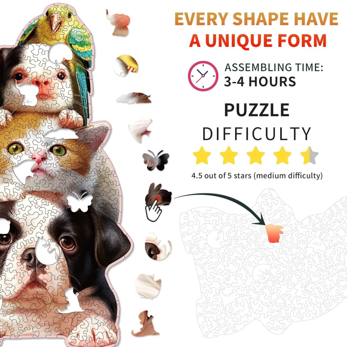 kaayee-happy-cute-pet-holzpuzzle-medium-fan-favorite image 4