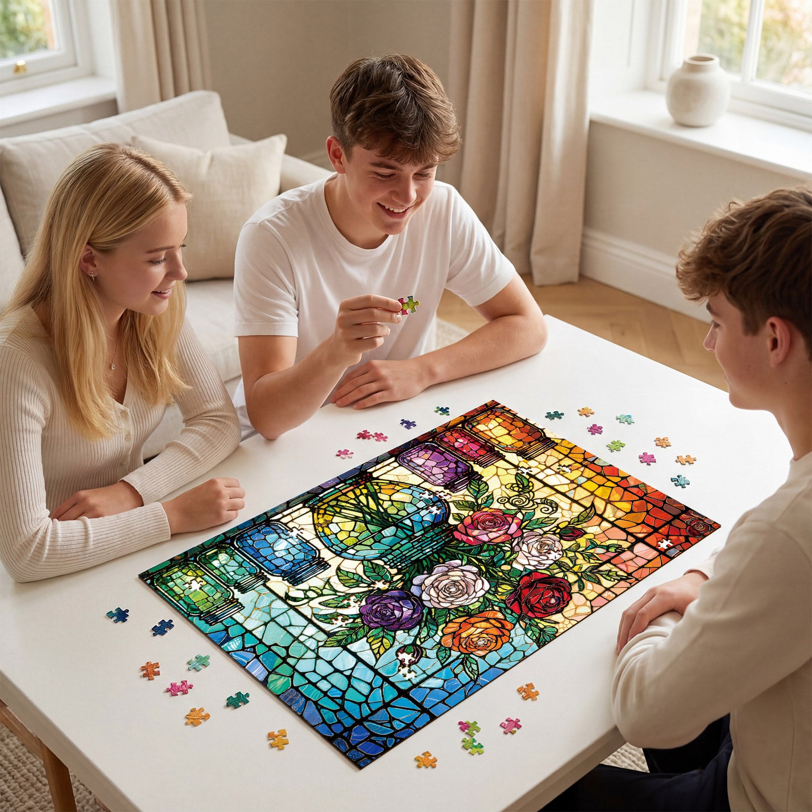 kaayee-cardboard-puzzle-blooming-radiance-1000-teile-standard image 4