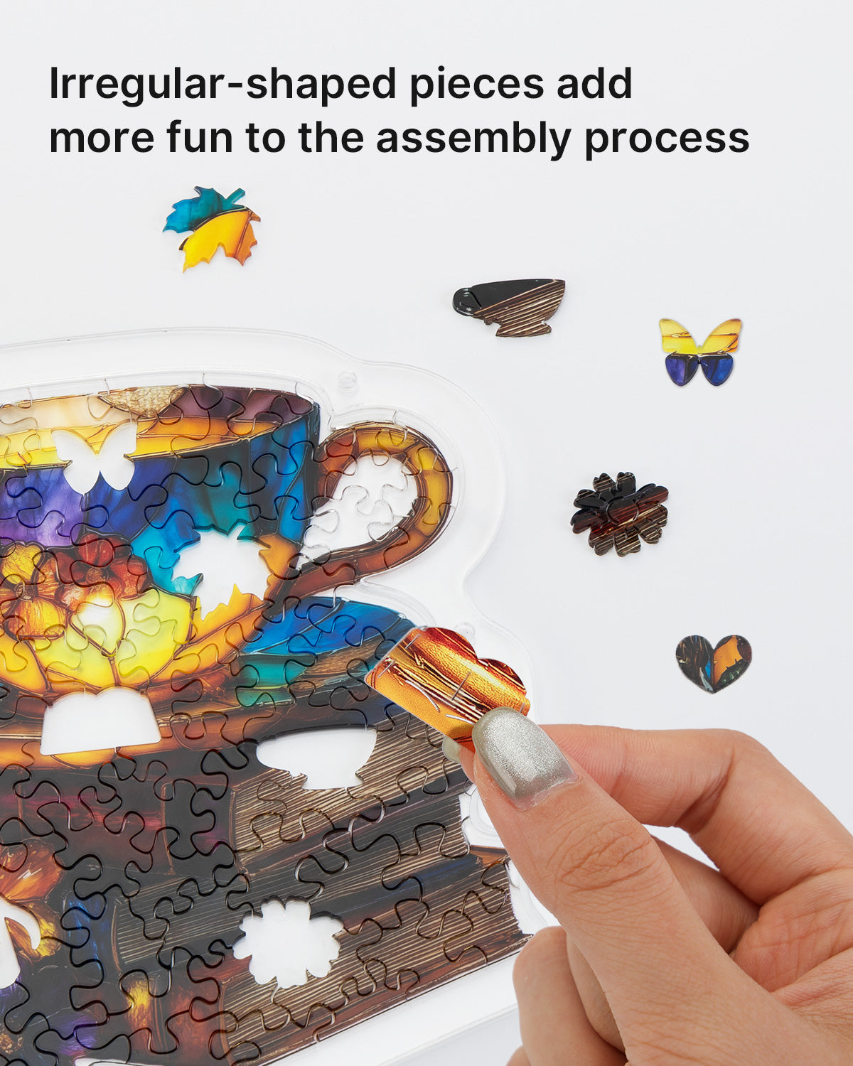 kaayee-suncatcher-radiant-bloom-teetasse-puzzle-medium-acryl image 2