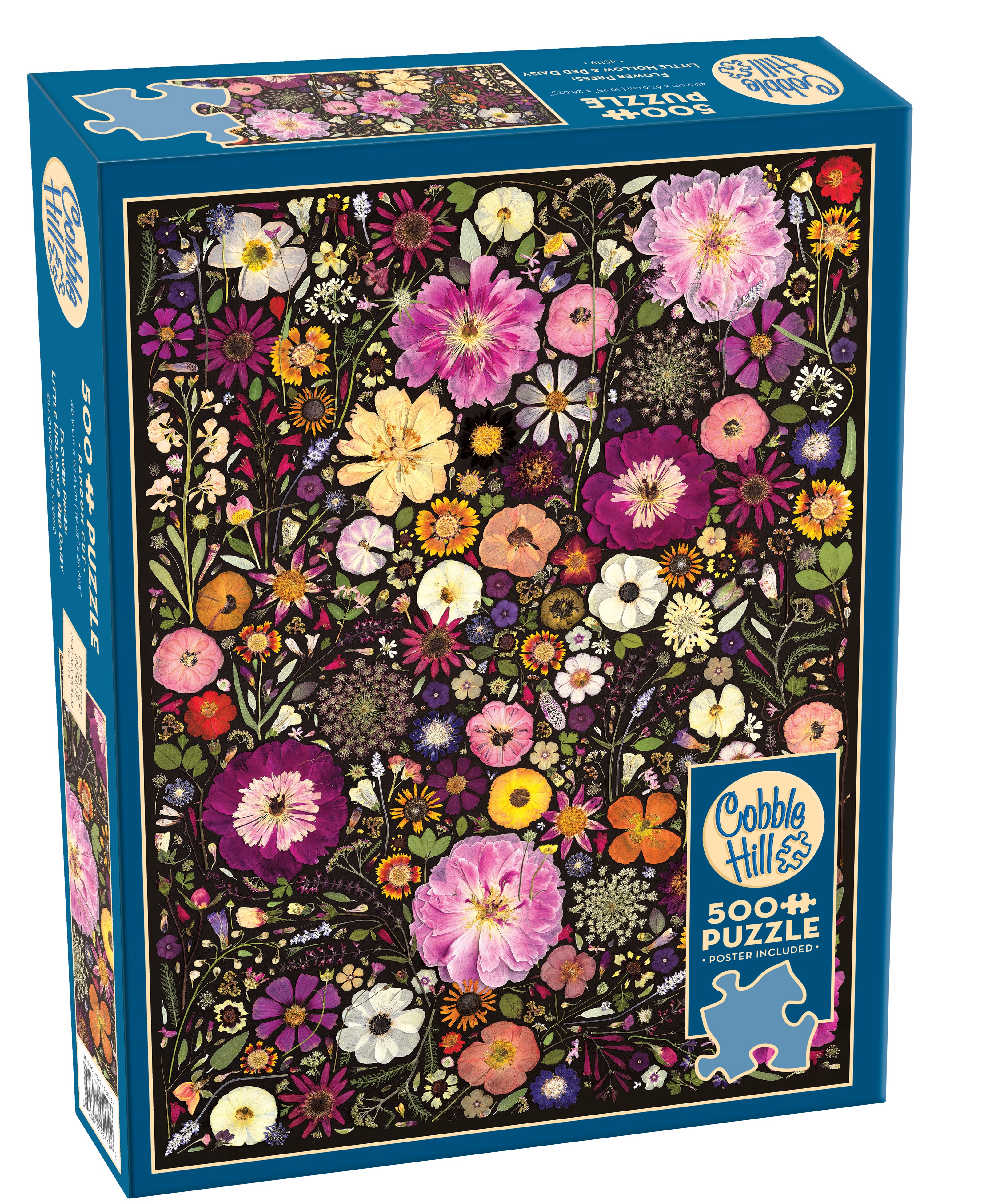 cobble-hill-500-flower-press-red-daisy-puzzle-500teile-blumen image 1