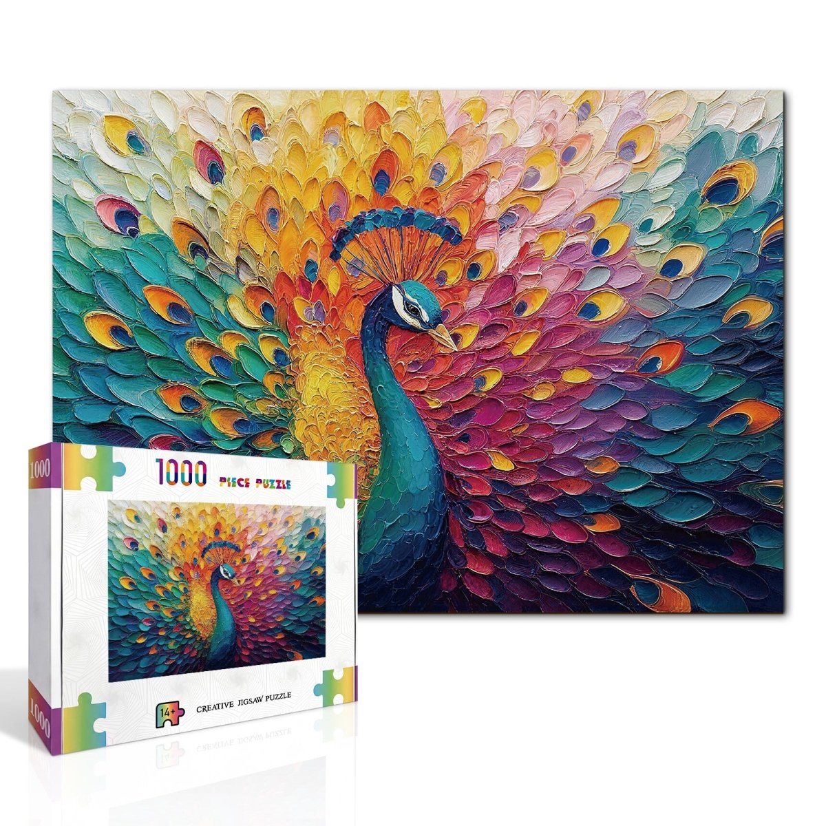 kaayee-cardboard-puzzle-pfau-1000-teile-kartonpuzzle image 2