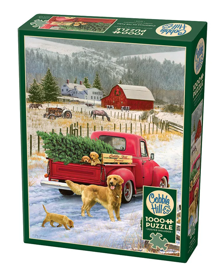 cobble-hill-1000-piece-christmas-on-the-farm-puzzle-1000-teile-winter image 1