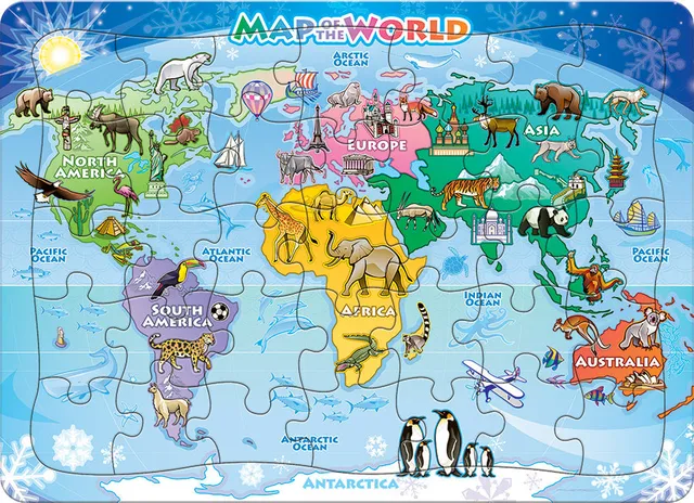 cobble-hill-tray-puzzles-world-map-puzzle-35-teile-kinder image 1