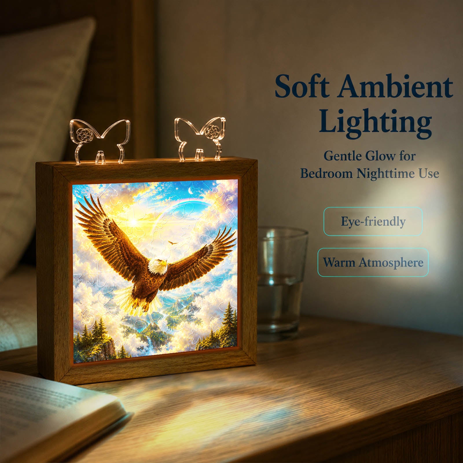 kaayee-soaring-eagle-nachtlicht-holzrahmen-acryl-puzzle image 5