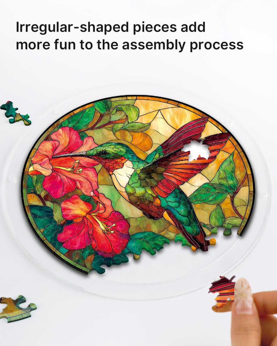 kaayee-suncatcher-puzzle-emerald-flame-hummingbird-light-acrylpuzzle-large image 2