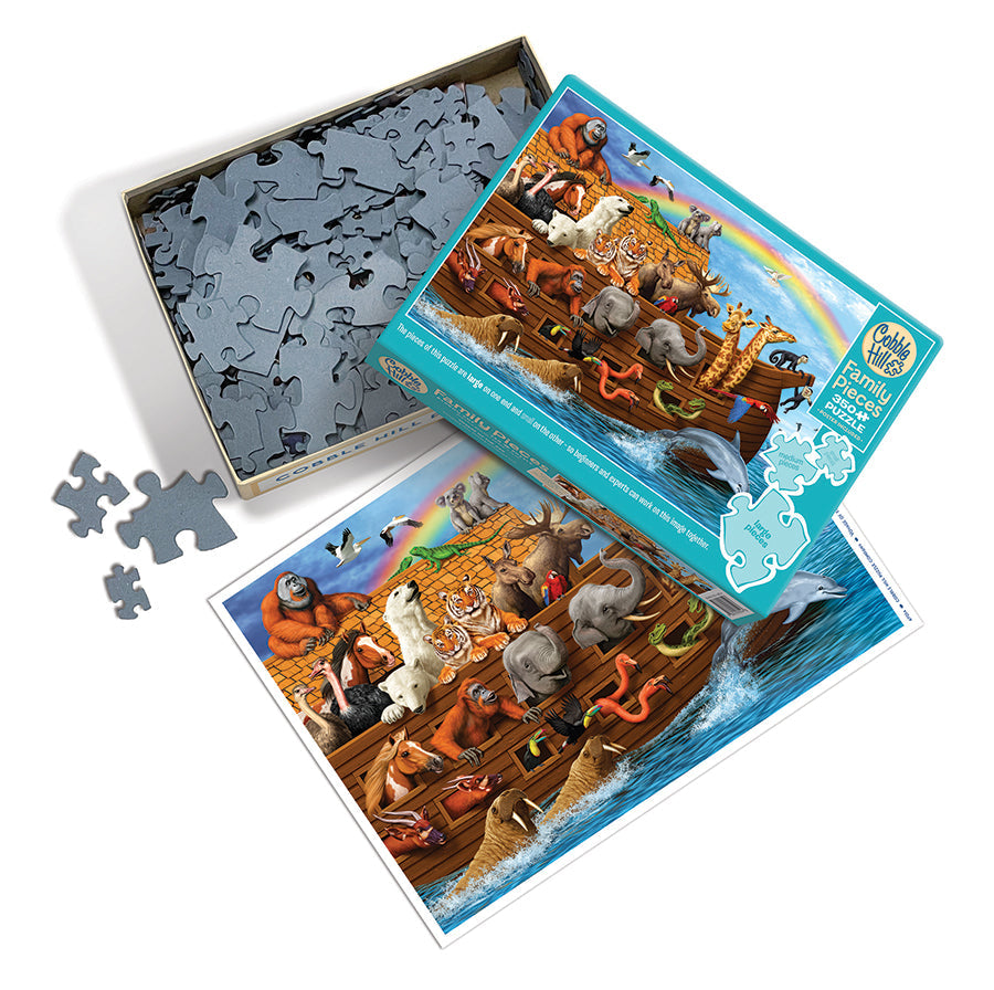 cobble-hill-family-pieces-350-voyage-of-the-ark-puzzle-arche-tiere image 3