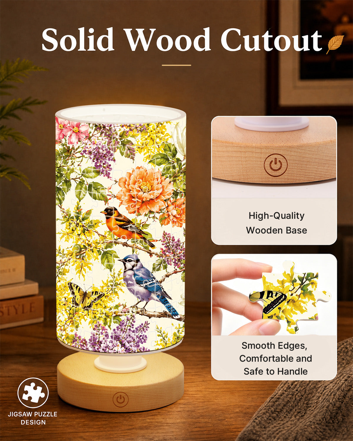 kaayee-night-light-birdsong-blossom-garden-acryl-puzzle-lampe image 6