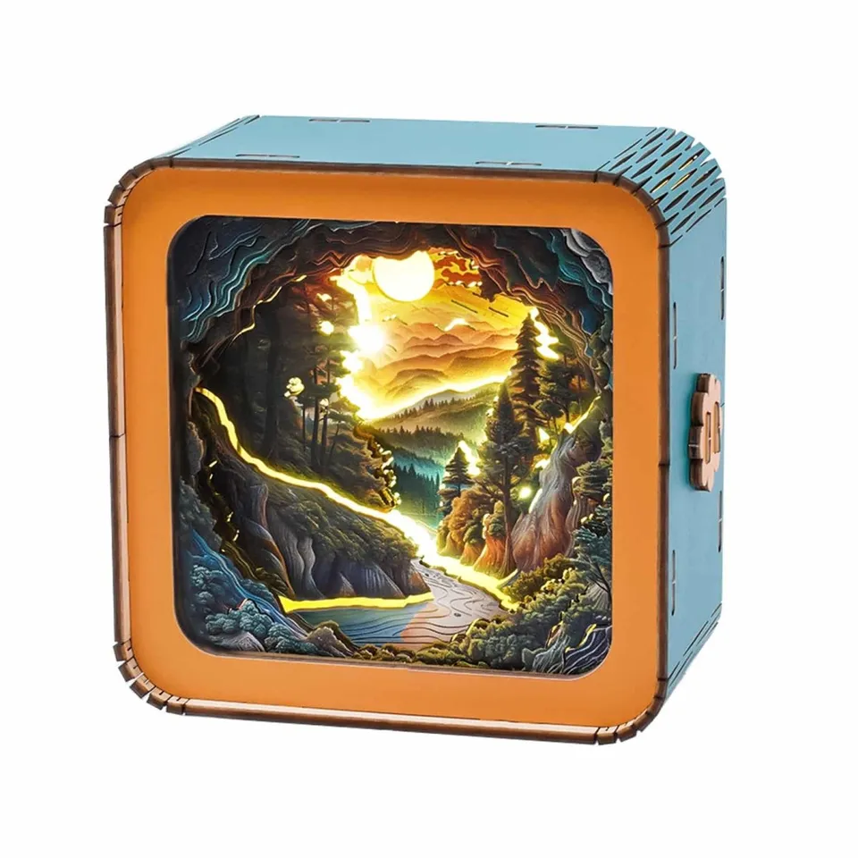 kaayee-night-light-sunset-wilderness-path-3d-holzpuzzle image 1