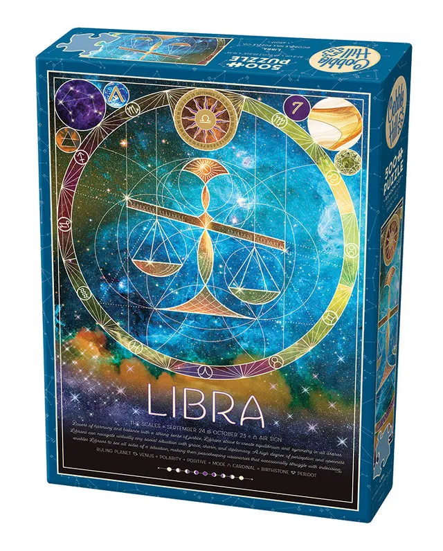 cobble-hill-500-piece-libra-puzzle-500-teile-sternzeichen-waage image 1