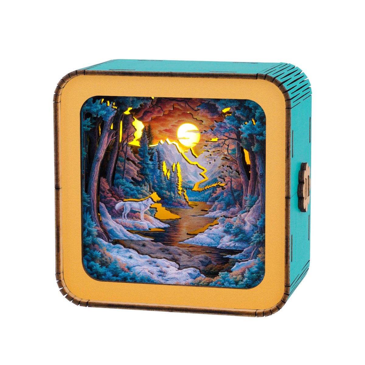 kaayee-forest-fantasy-wolf-nachtlicht-holz-3d-puzzle image 1