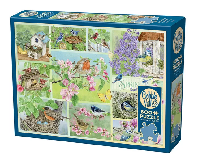 cobble-hill-garden-birds-in-spring-puzzle-500-teile-v-gel image 1