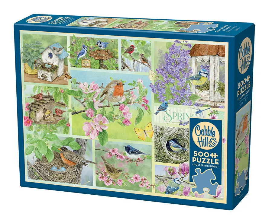 cobble-hill-garden-birds-in-spring-puzzle-500-teile-v-gel image 1