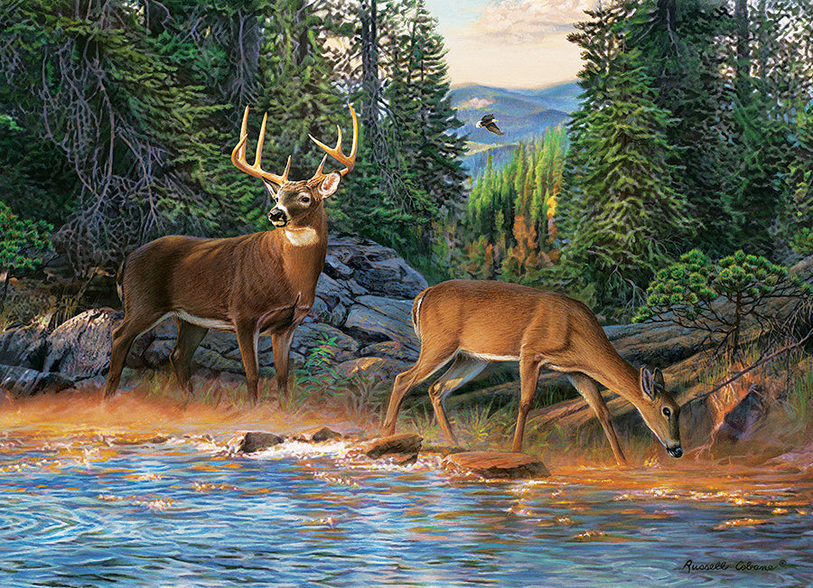 cobble-hill-the-river-s-edge-1000-teile-puzzle-waldtiere image 2