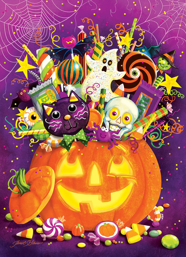 cobble-hill-family-pieces-350-tricky-treats-puzzle-halloween image 2