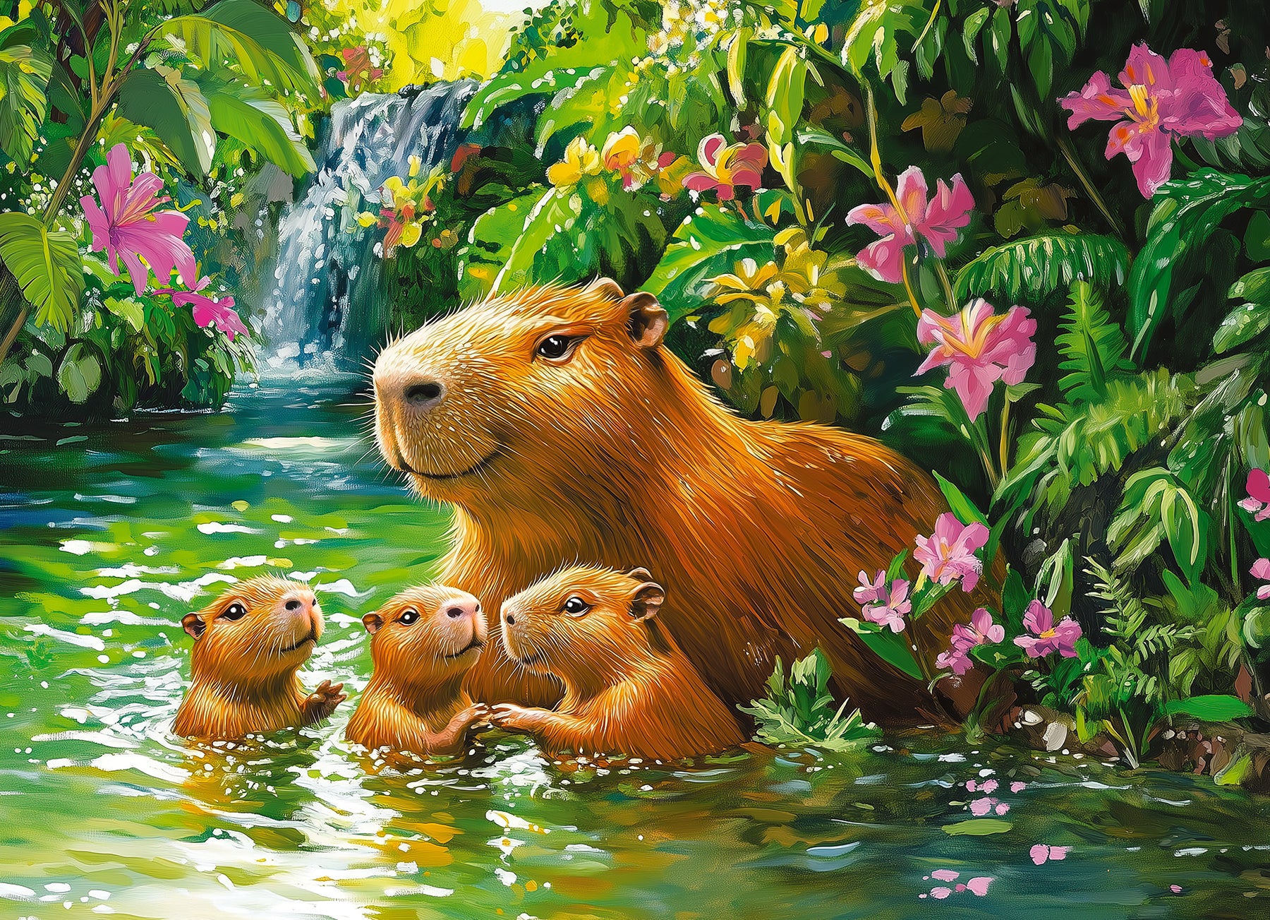 cobble-hill-tray-capybaras-puzzle-35-teile-kinder-wasserschwein image 3