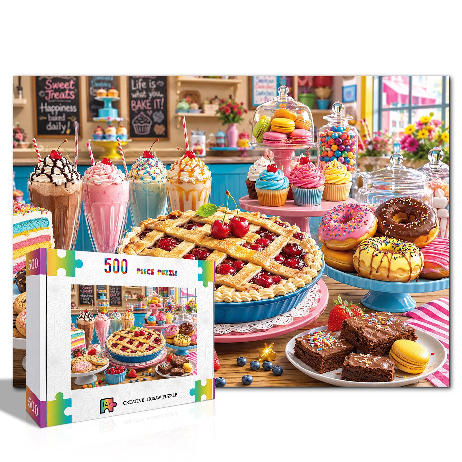 kaayee-cardboard-puzzle-sweet-treats-500-teile-donuts image 2