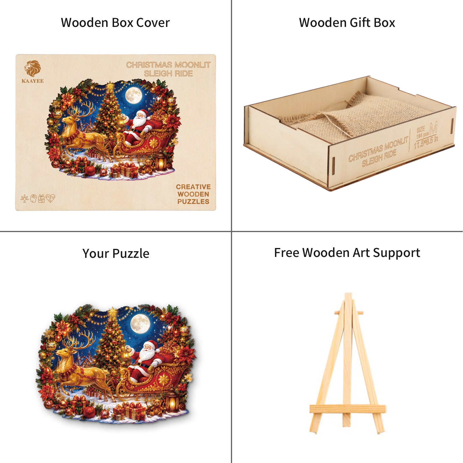 kaayee-wooden-puzzle-christmas-moonlit-sleigh-ride-holzpuzzle-m image 4