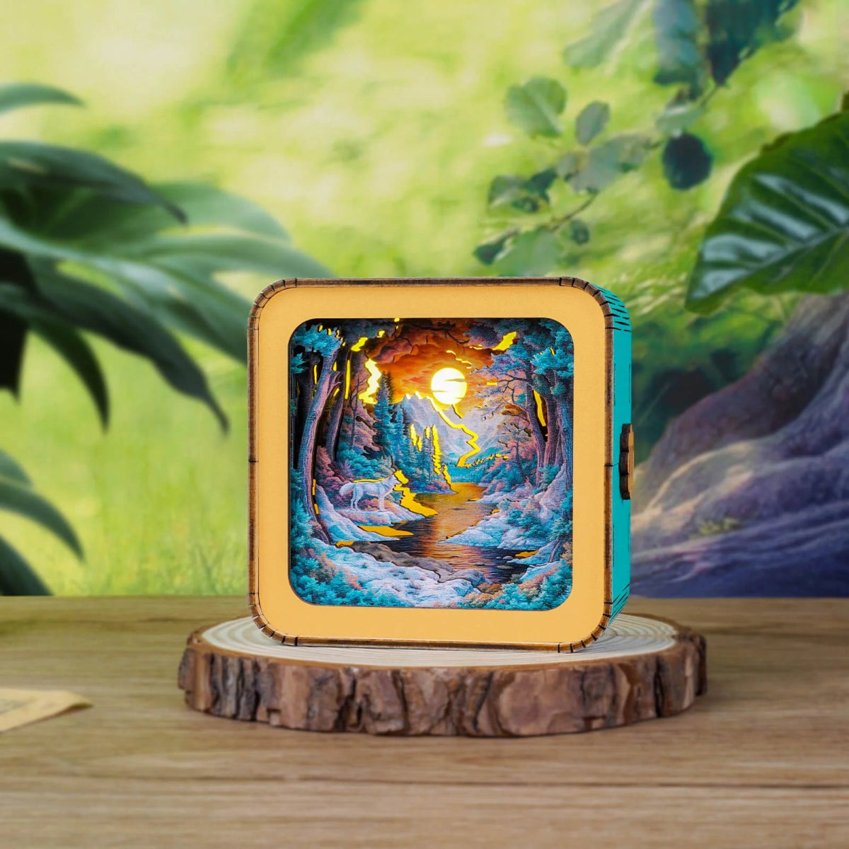 kaayee-forest-fantasy-wolf-nachtlicht-holz-3d-puzzle image 2
