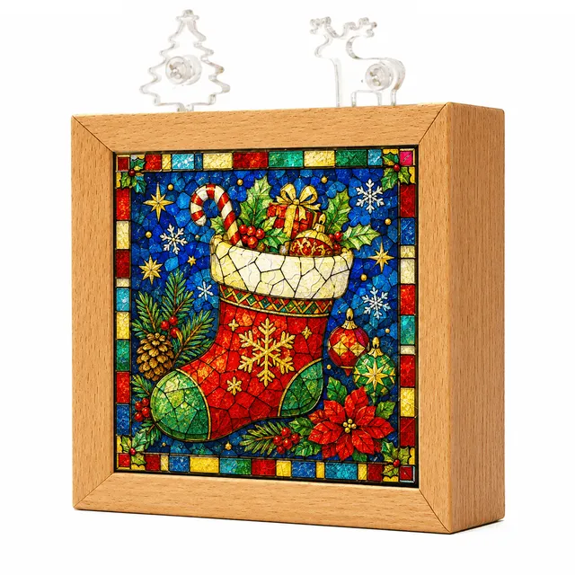 kaayee-night-light-christmas-stocking-treasure-nachtlicht-holzrahmen image 1