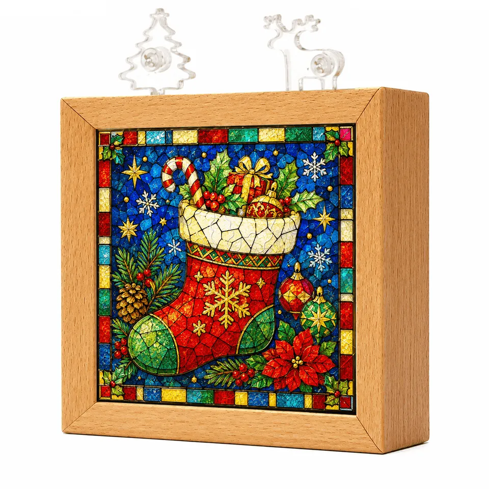kaayee-night-light-christmas-stocking-treasure-nachtlicht-holzrahmen image 1