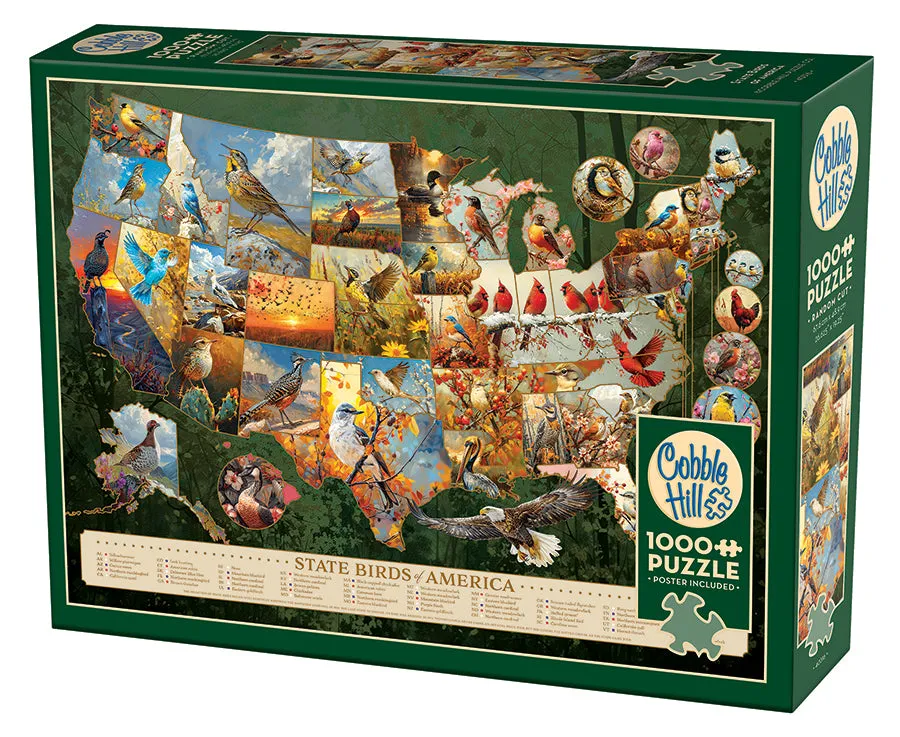 cobble-hill-1000-piece-state-birds-of-america-puzzle-1000-teile-v-gel image 1