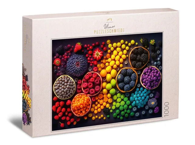 ulmer-puzzleschmiede-puzzle-1000-teile-rainbow-fruits-beeren image 1