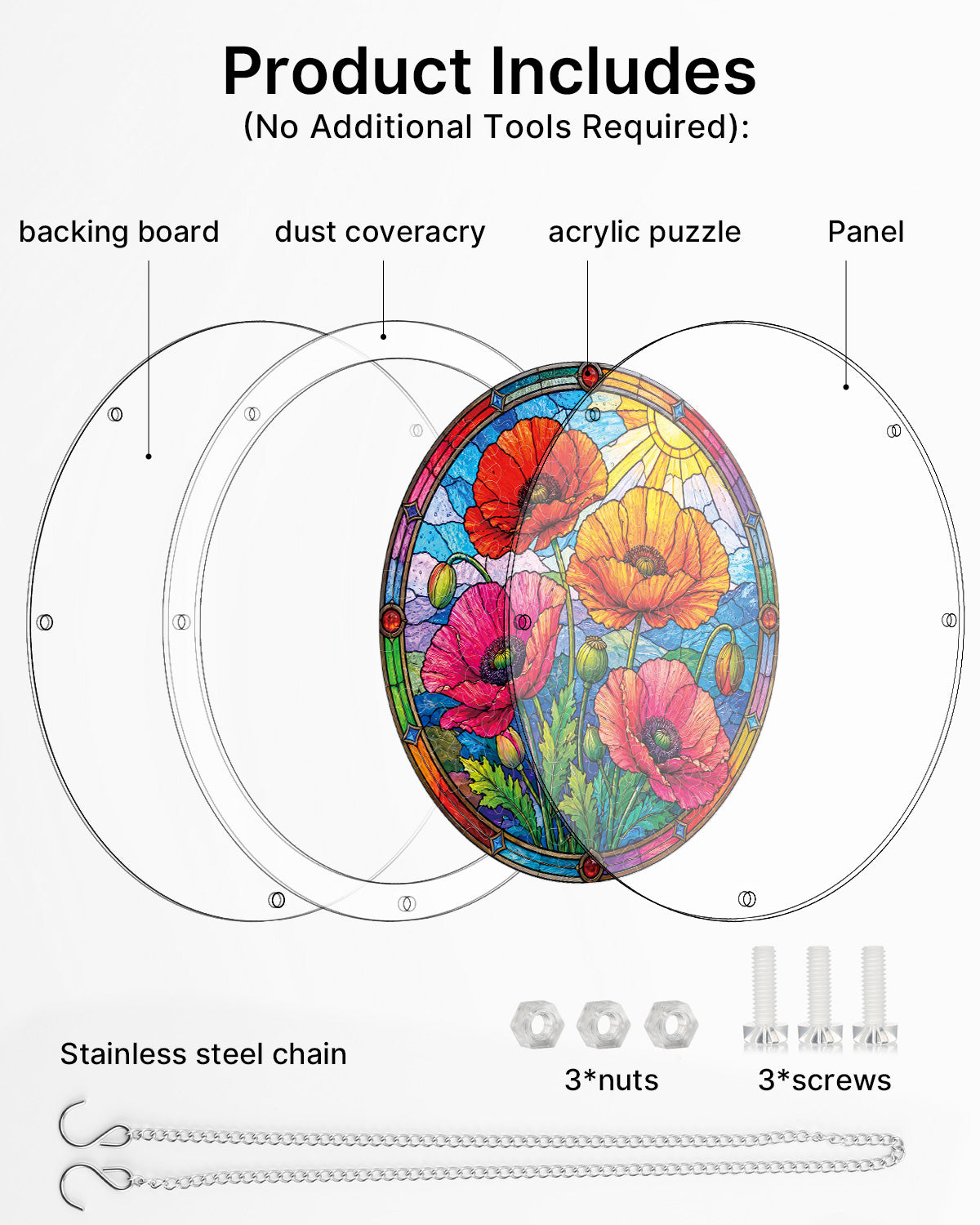 kaayee-suncatcher-puzzle-blumen-fensterbild-medium-20-8-cm image 6