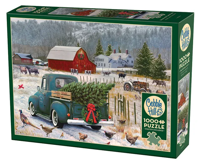 cobble-hill-home-for-christmas-puzzle-1000-teile-weihnachten-scheune image 1