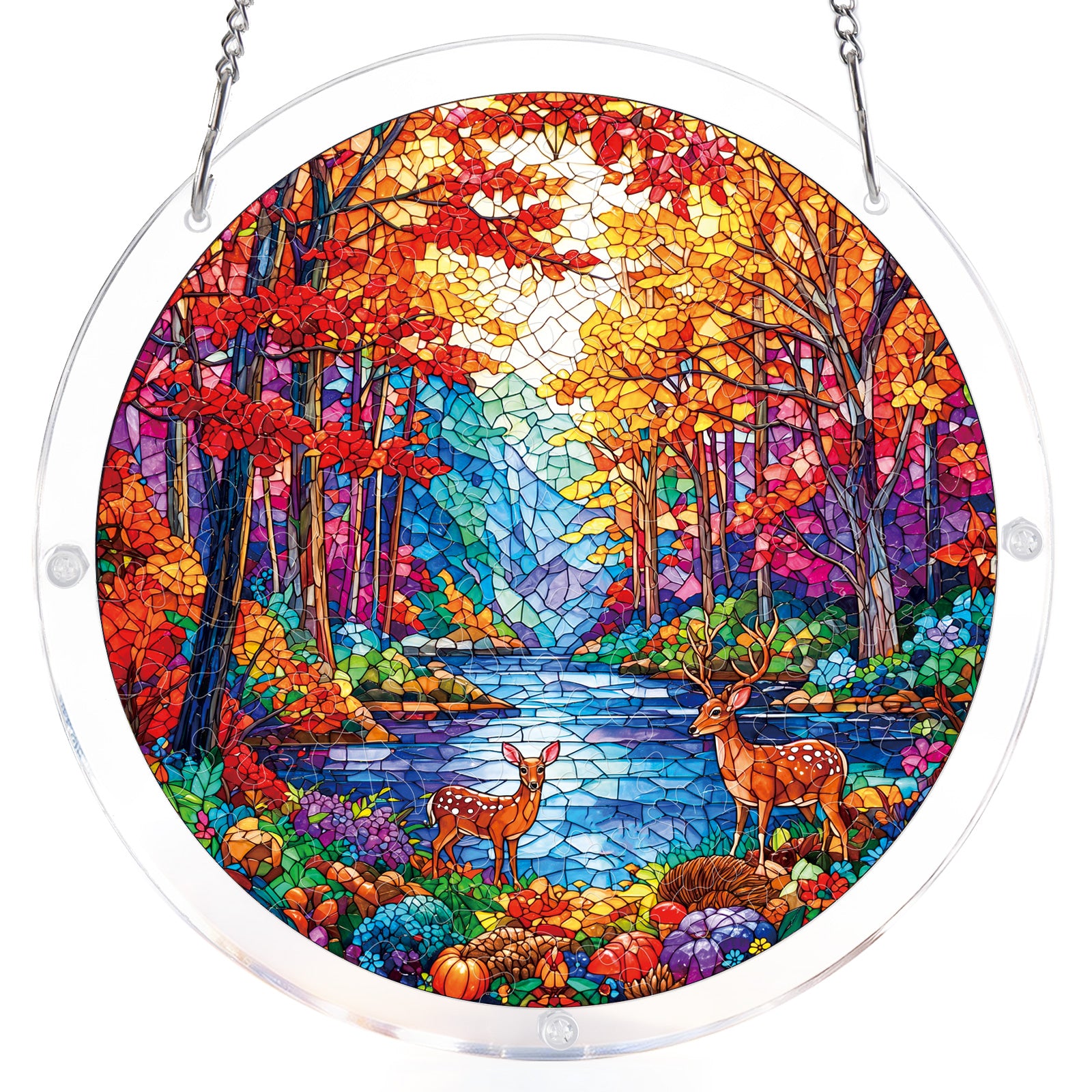 kaayee-suncatcher-puzzle-deer-in-the-forest-acryl-hirsch image 7