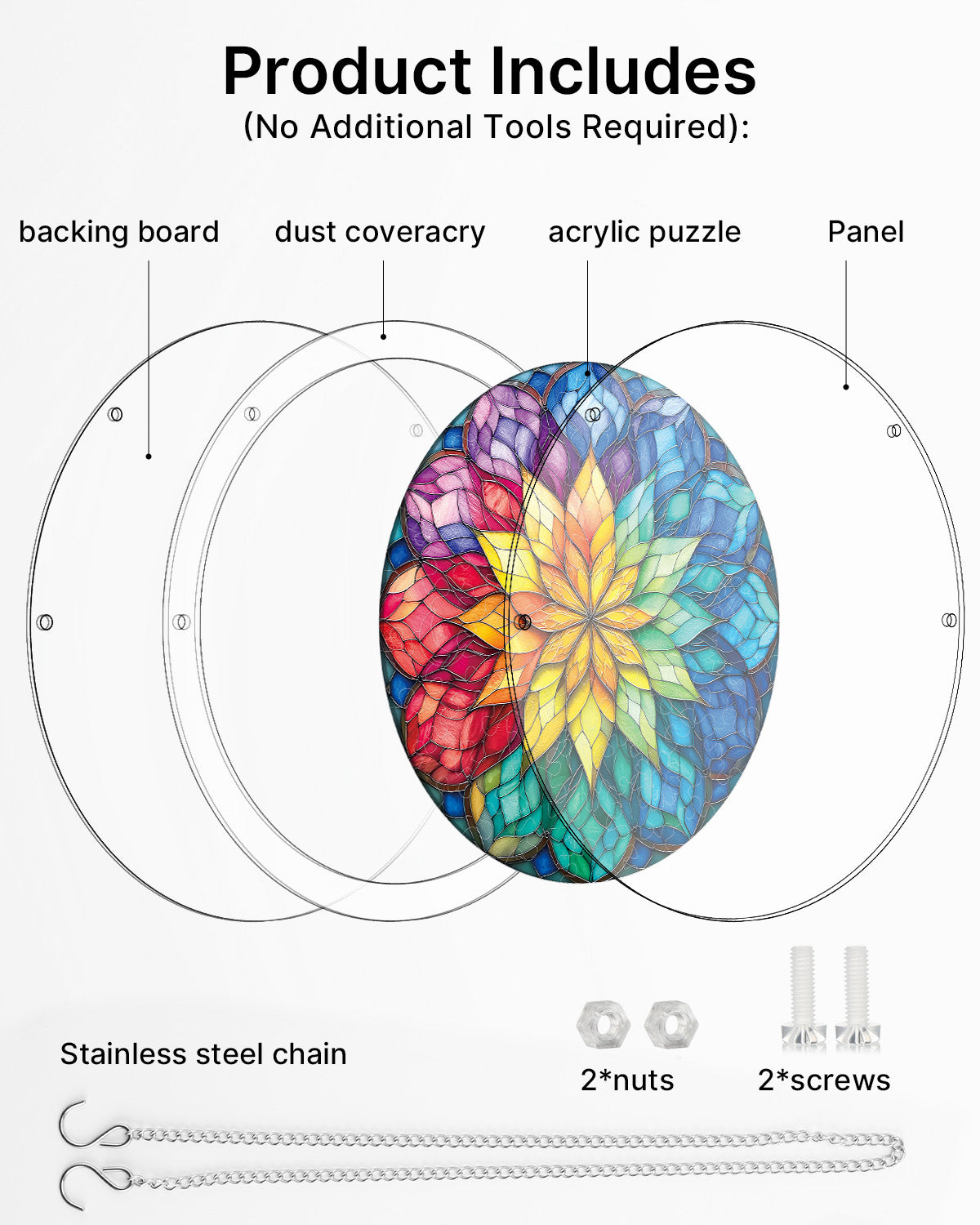 kaayee-suncatcher-flower-wheel-fensterbild-acryl-gro-regenbogen image 6