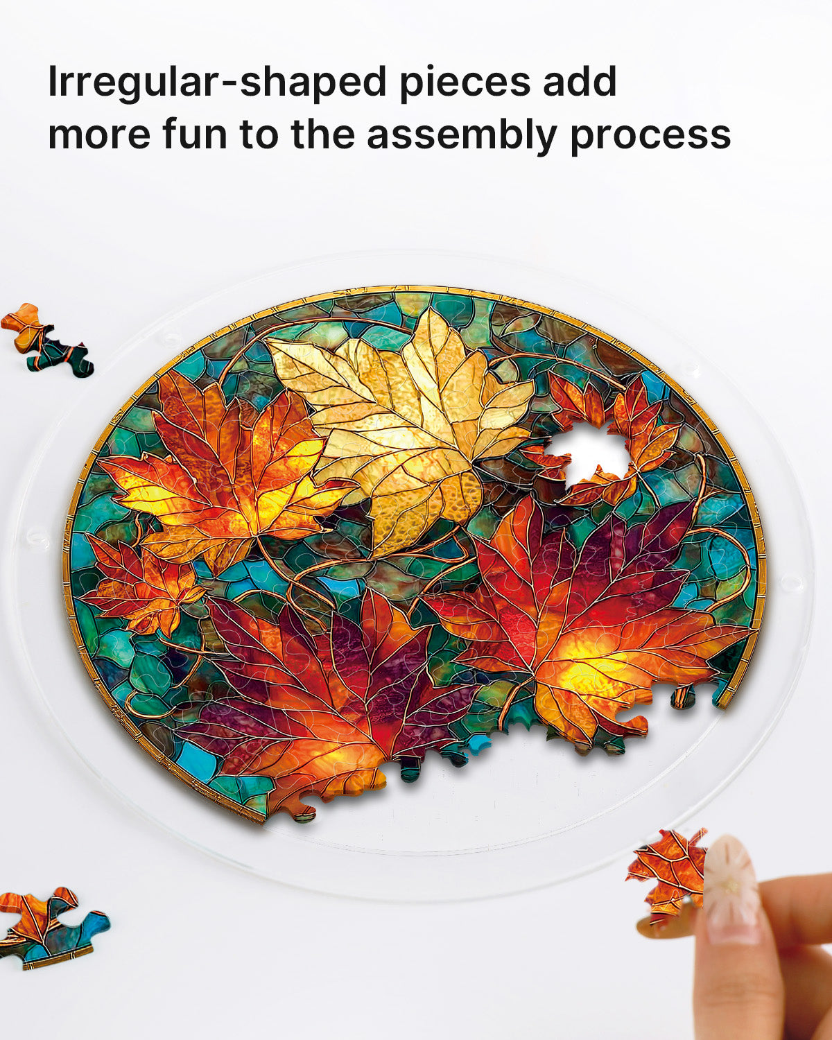 kaayee-suncatcher-puzzle-golden-maple-small-acrylbild-herbst image 2