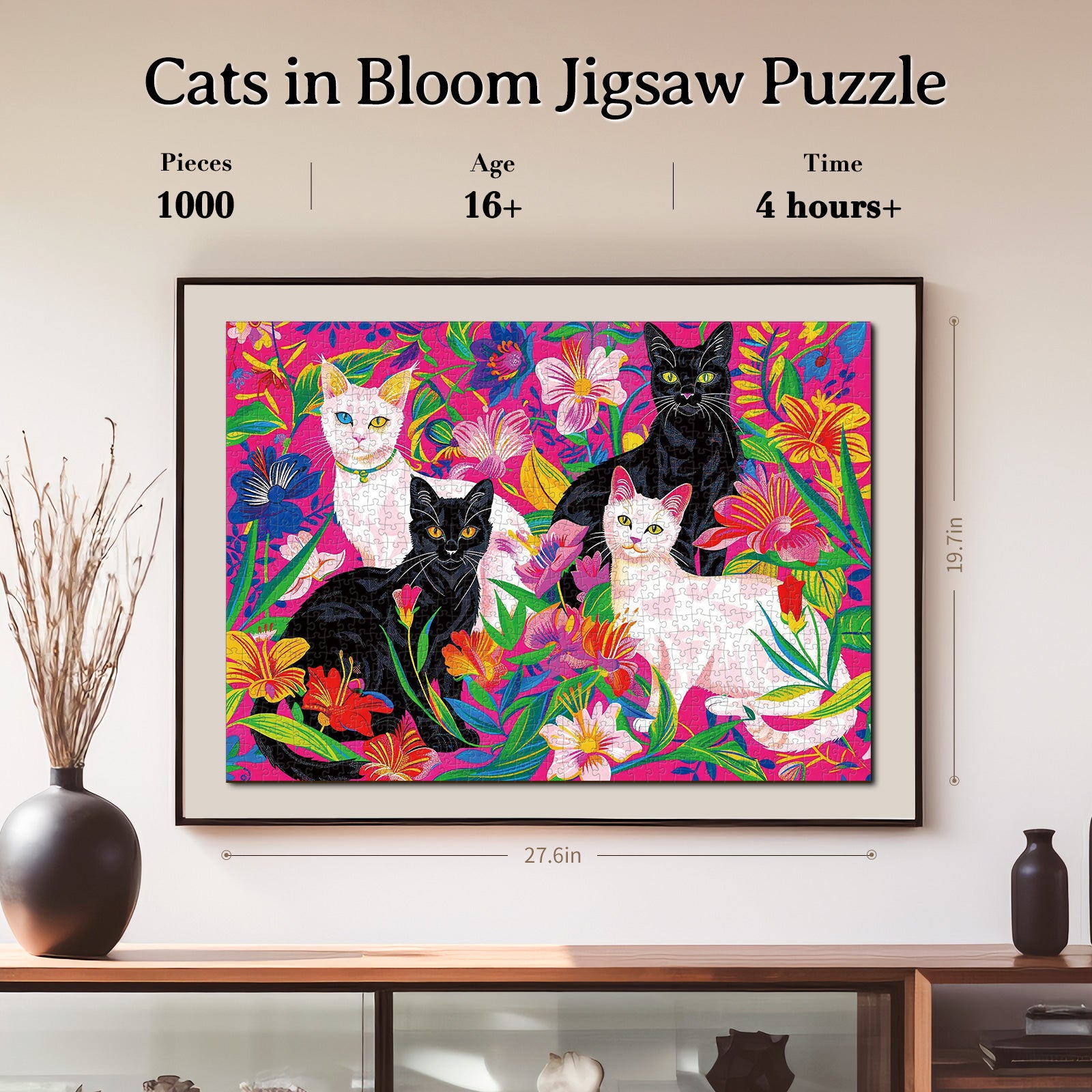 kaayee-cats-in-bloom-1000-teile-puzzle-eco-white-board image 6