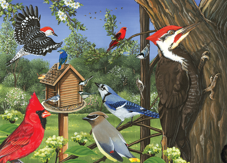 cobble-hill-around-the-birdfeeder-tray-puzzle-35-teile-v-gel image 4