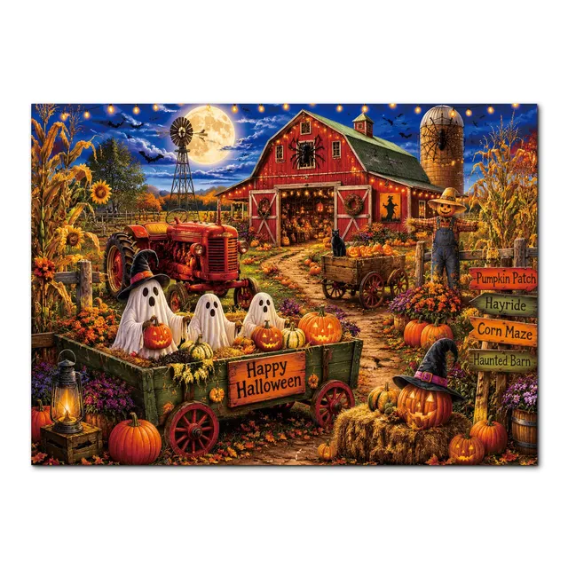kaayee-haunted-harvest-moon-1000-teile-puzzle-eco-white-board image 1