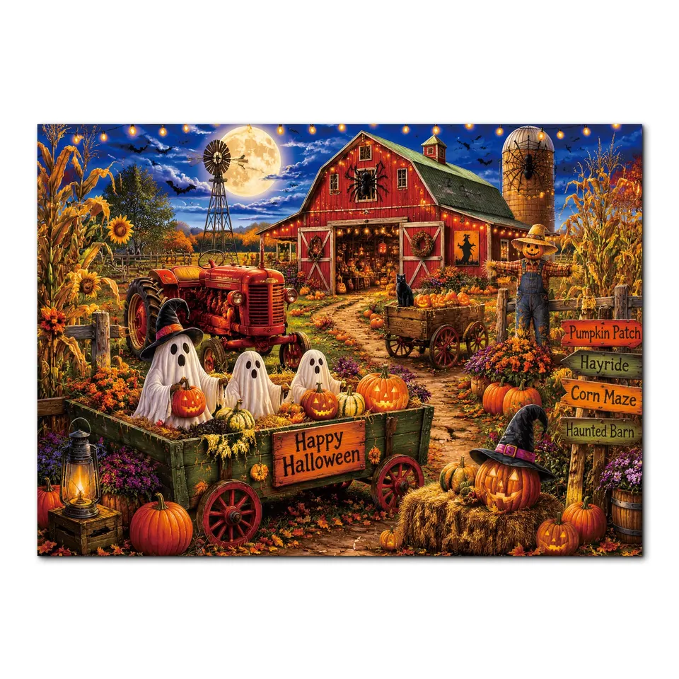 kaayee-haunted-harvest-moon-1000-teile-puzzle-eco-white-board image 1
