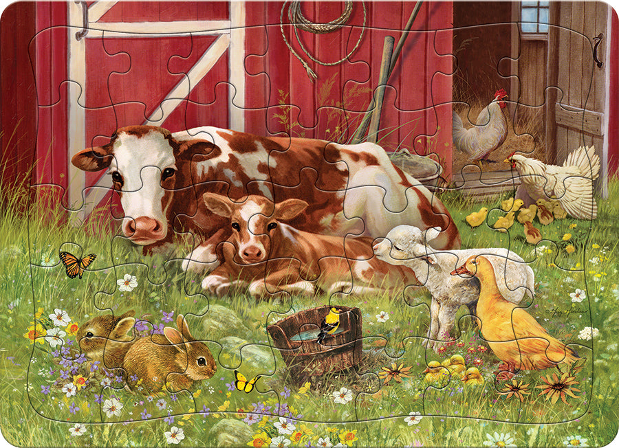 cobble-hill-tray-puzzles-barnyard-family-puzzle-35-teile-tiere image 1