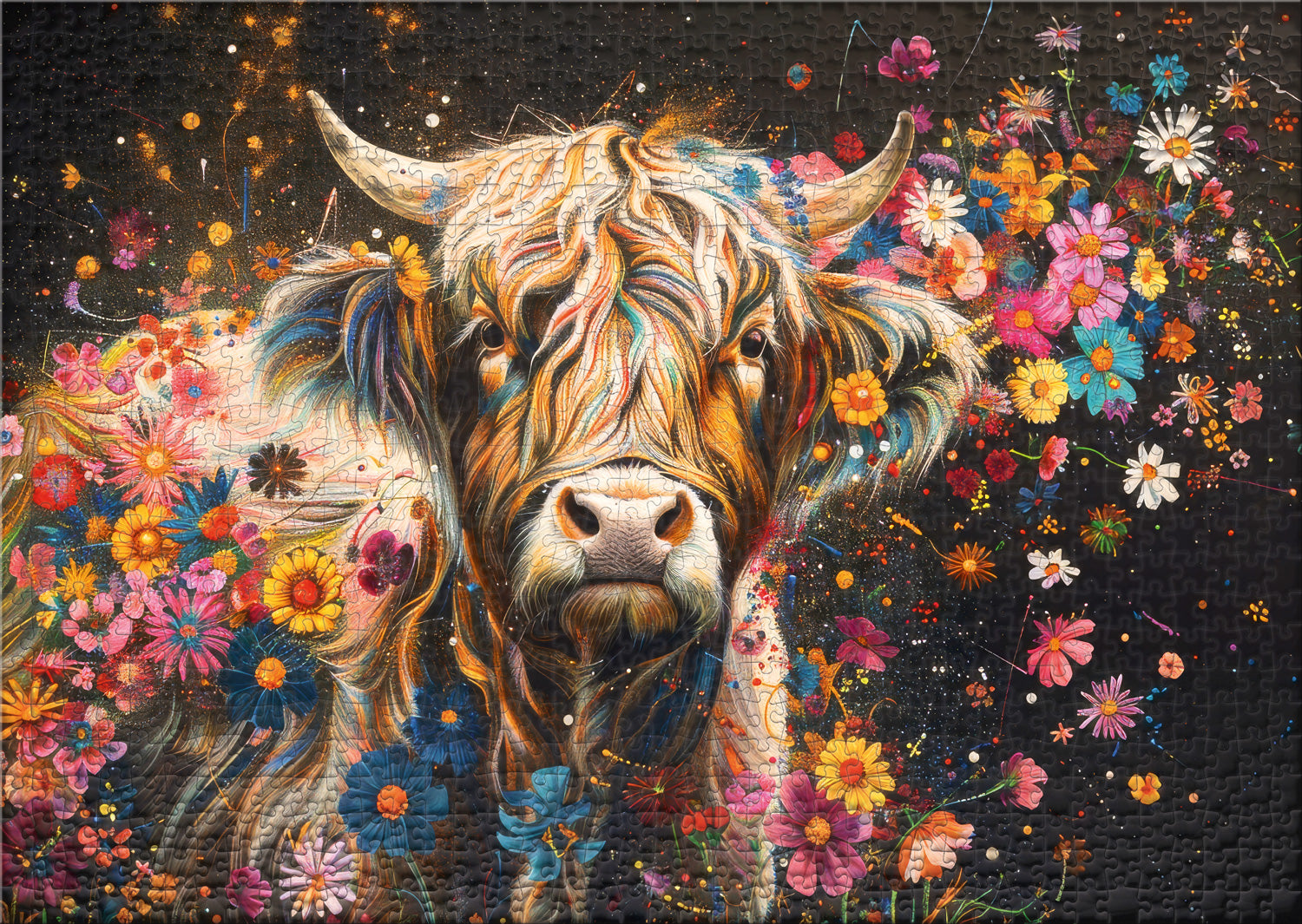 ulmer-puzzleschmiede-puzzle-1000-teile-flower-cow-puzzle-kuh image 2