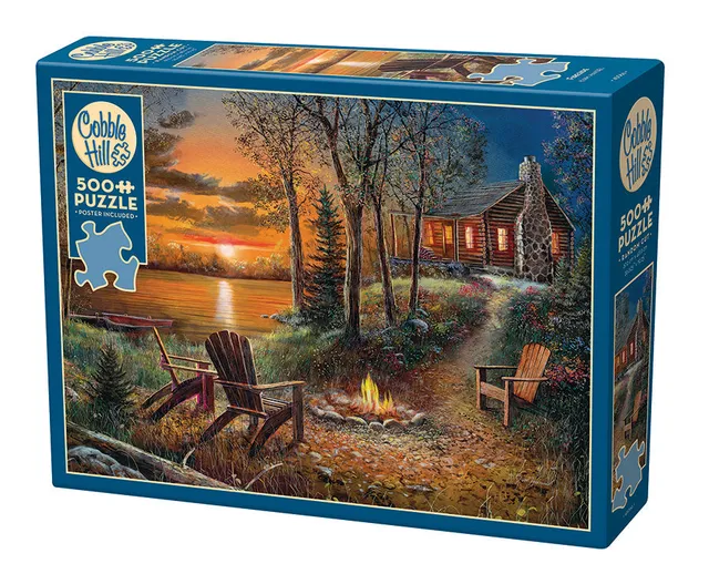 cobble-hill-500-piece-fireside-puzzle-500-teile-lagerfeuer image 1