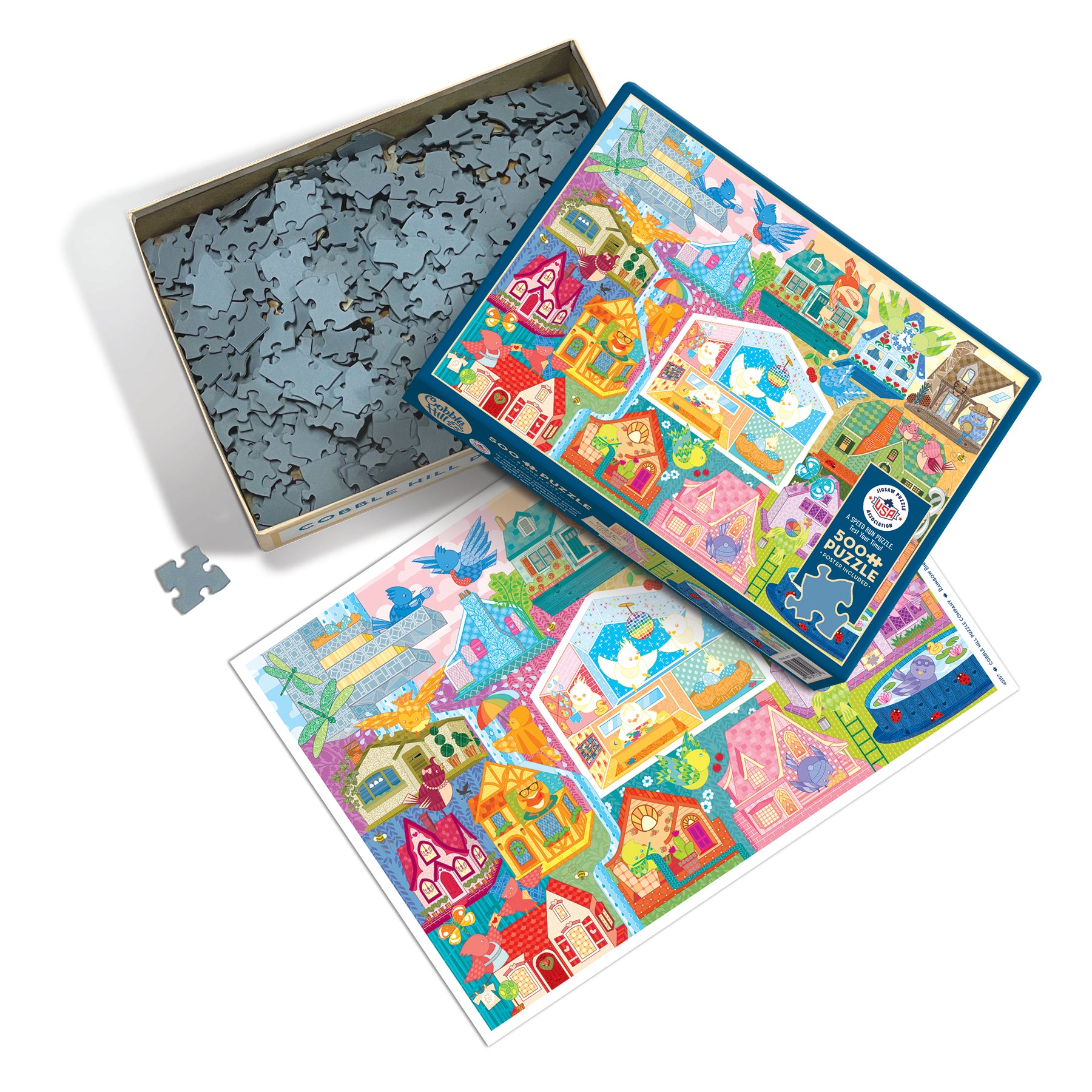 cobble-hill-500-piece-rainbow-birdies-puzzle-500-teile-v-gel image 3