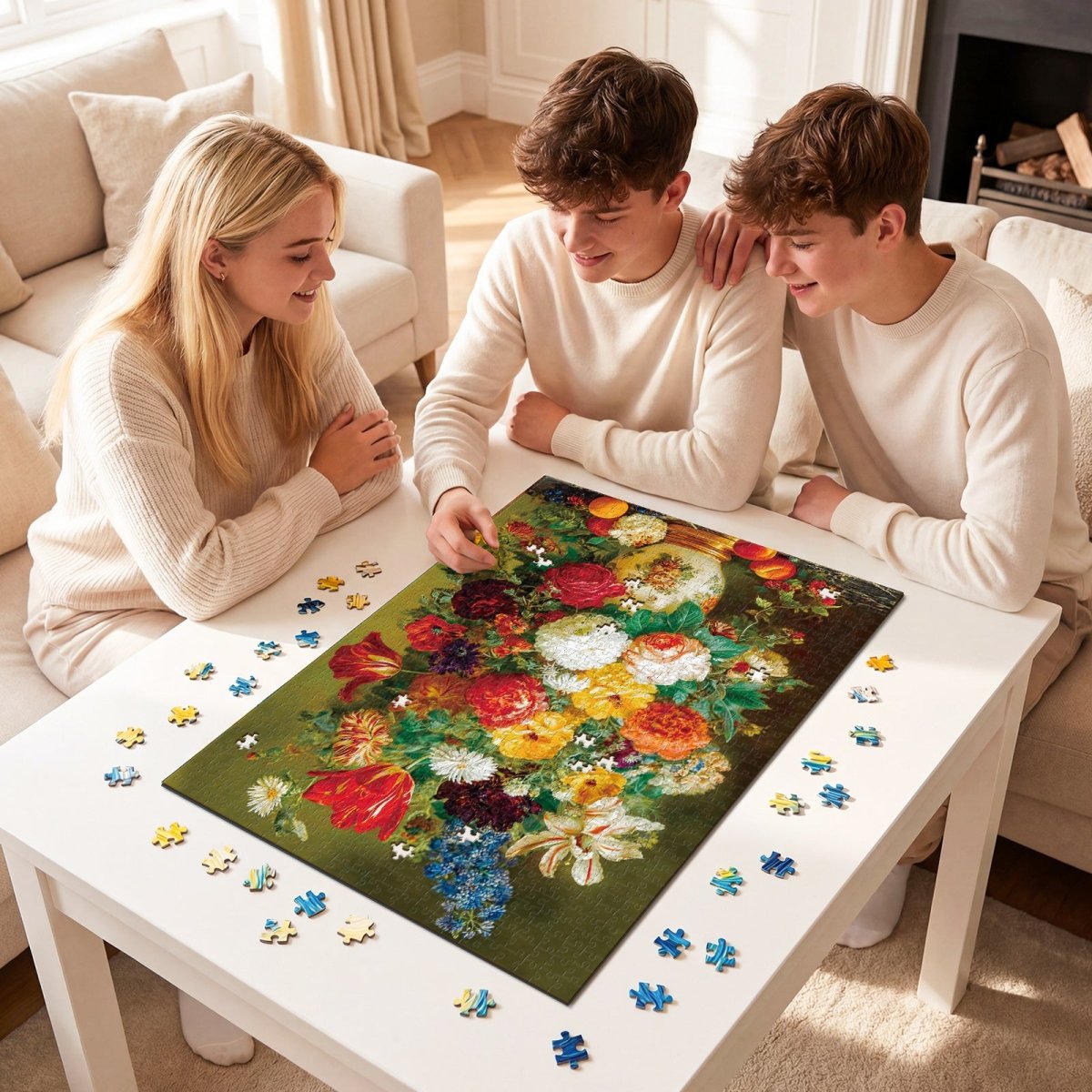 kaayee-floral-art-puzzle-1000-teile-blumen-eco-white-board image 4