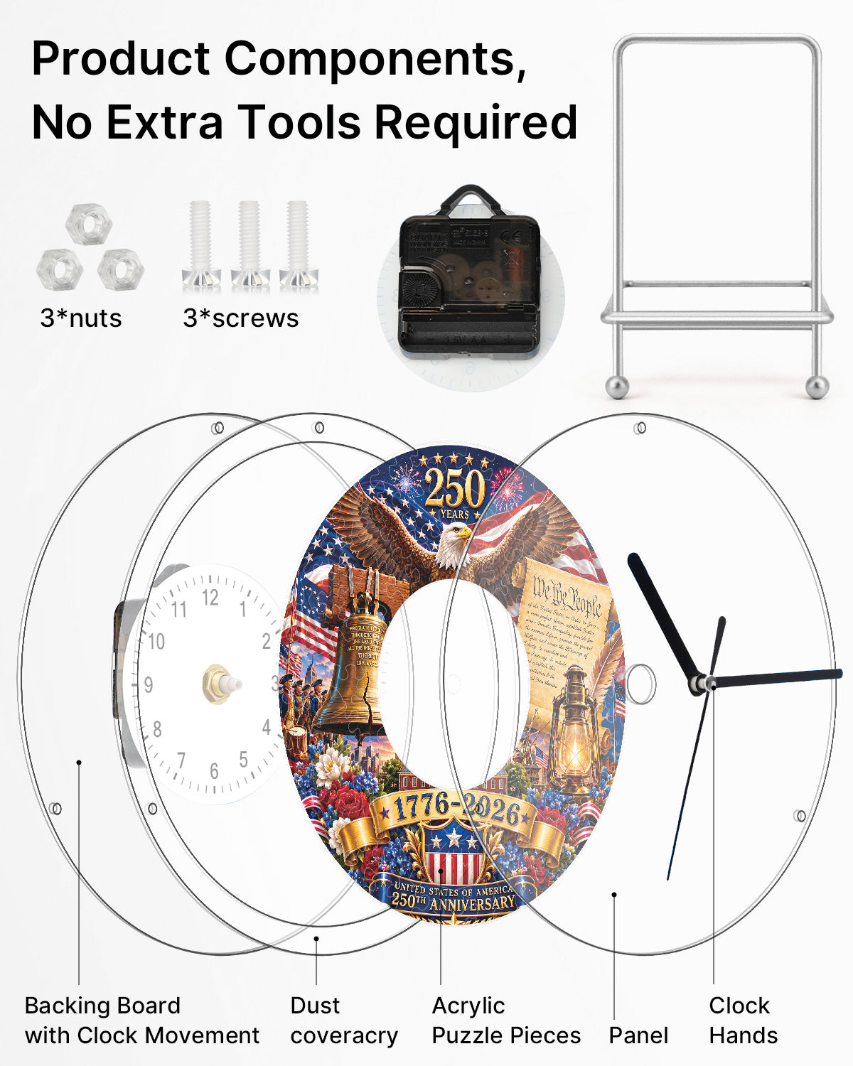 kaayee-america-250th-anniversary-acryl-puzzle-uhr-regular image 6